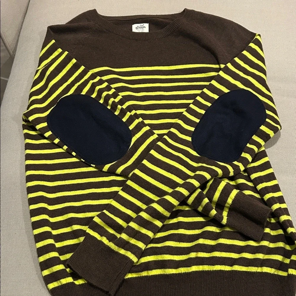 Mini Boden Cashmere Blend Striped Crewneck Kids Size 11-12 Years